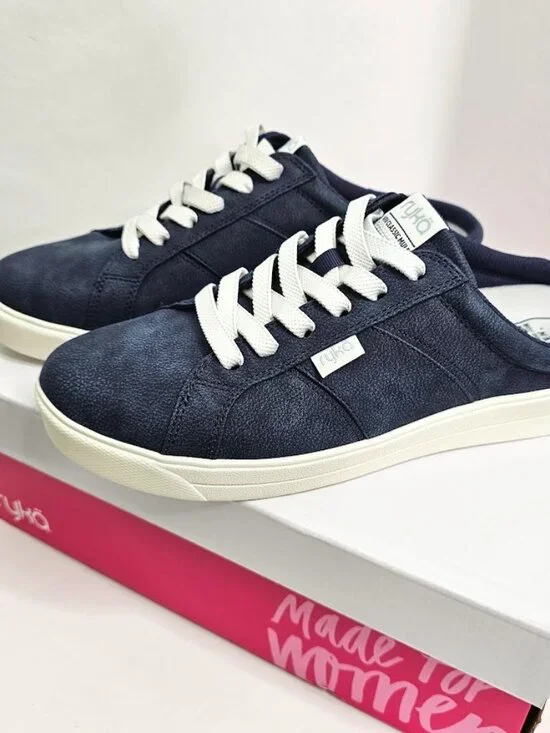 NEW RYKA Fixed Lace Sneaker Mules VIV Classic Mule Women's size 10W ACADEMY BLUE - Picture 2 of 8